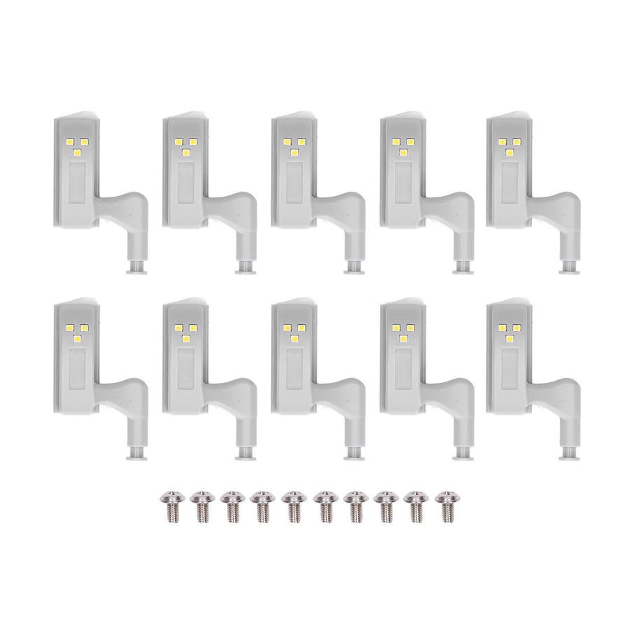 10pcs LED Cabinet Inner Hinge Sensor Light Bedroom Closet Wardrobe Cupboard Night Light