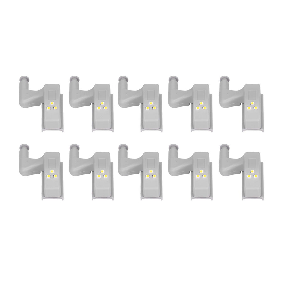 10pcs LED Cabinet Inner Hinge Sensor Light Bedroom Closet Wardrobe Cupboard Night Light
