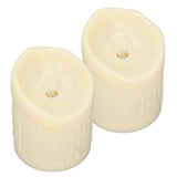 2pcs Flameless Candles Lamp Simulation LED Candle Light for Dating Wedding Proposal - 45-Degree Angle