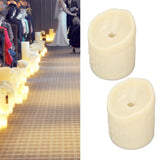 2pcs Flameless Candles Lamp Simulation LED Candle Light for Dating Wedding Proposal