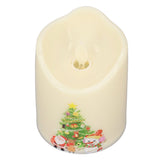 LED Candle Light Battery Powered Flameless Simulation Christmas Decoration Lamp BZ2863‑W‑2 - Low Angle