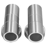 2Pcs GU10 Stainless Steel Outdoor Wall Sconce Waterproof LED Cylinder Up Down Wall Light for Yard Villas Living Rooms 220‑240VStainless Steel Color - Front View