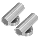 2Pcs GU10 Stainless Steel Outdoor Wall Sconce Waterproof LED Cylinder Up Down Wall Light for Yard Villas Living Rooms 220‑240VStainless Steel Color - Extra Image