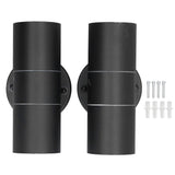 2Pcs GU10 Stainless Steel Outdoor Wall Sconce Waterproof LED Cylinder Up Down Wall Light for Yard Villas Living Rooms 220‑240VBlack
