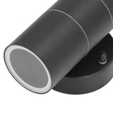 2Pcs GU10 Stainless Steel Outdoor Wall Sconce Waterproof LED Cylinder Up Down Wall Light for Yard Villas Living Rooms 220‑240VBlack - Extra Image