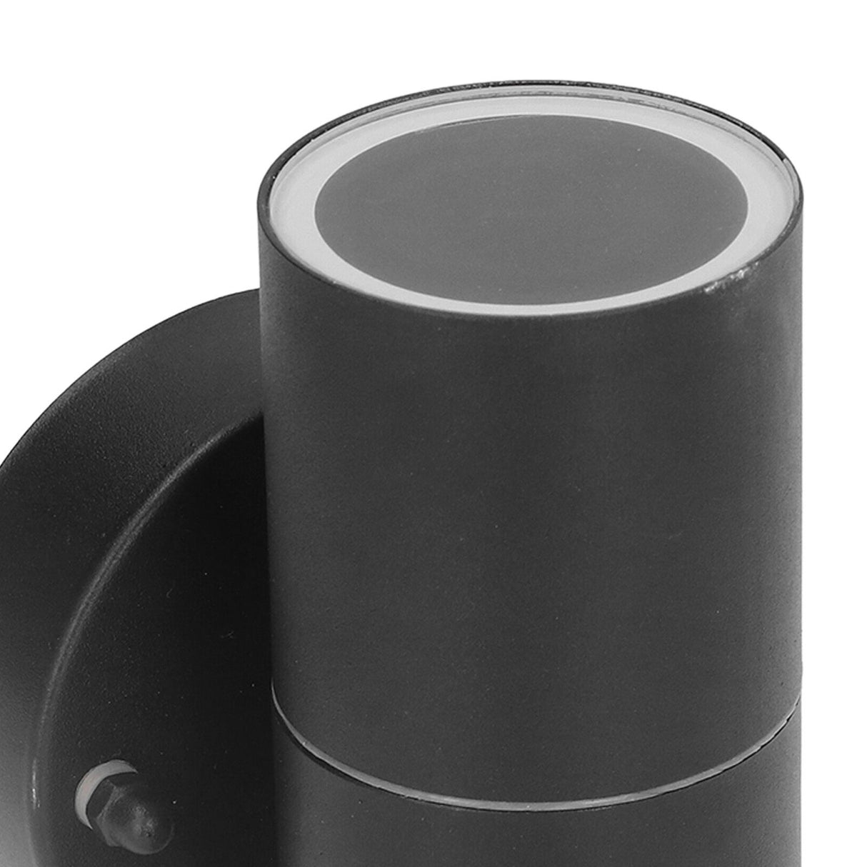 2Pcs GU10 Stainless Steel Outdoor Wall Sconce Waterproof LED Cylinder Up Down Wall Light for Yard Villas Living Rooms 220‑240VBlack