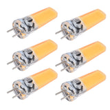 6PCS GY6.35 Bulb 5W COB Light Bulb 500lm Silicone Ceiling Lamp Bulb for Living RoomWarm White