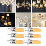 6PCS GY6.35 Bulb 5W COB Light Bulb 500lm Silicone Ceiling Lamp Bulb for Living RoomWarm White - Extra Image