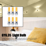 6PCS GY6.35 Bulb 5W COB Light Bulb 500lm Silicone Ceiling Lamp Bulb for Living RoomWarm White
