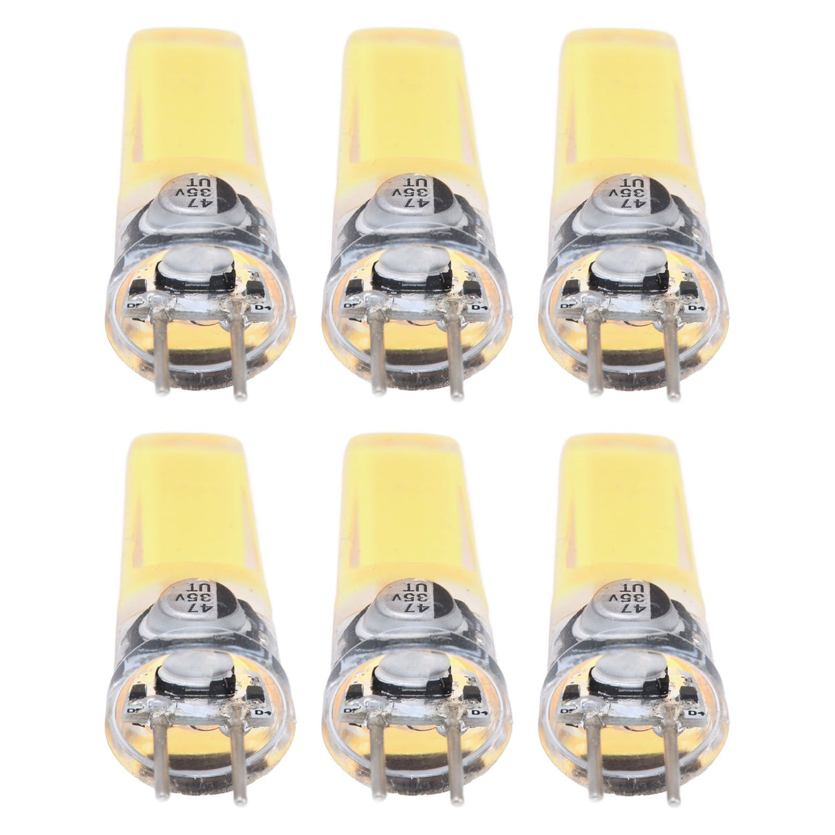 6PCS GY6.35 Bulb 5W COB Light Bulb 500lm Silicone Ceiling Lamp Bulb for Living RoomCold White