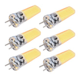 6PCS GY6.35 Bulb 5W COB Light Bulb 500lm Silicone Ceiling Lamp Bulb for Living RoomCold White - 45-Degree Angle