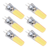 6PCS GY6.35 Bulb 5W COB Light Bulb 500lm Silicone Ceiling Lamp Bulb for Living RoomCold White - Close-Up Angle