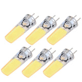 6PCS GY6.35 Bulb 5W COB Light Bulb 500lm Silicone Ceiling Lamp Bulb for Living RoomCold White