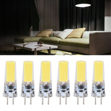 6PCS GY6.35 Bulb 5W COB Light Bulb 500lm Silicone Ceiling Lamp Bulb for Living RoomCold White