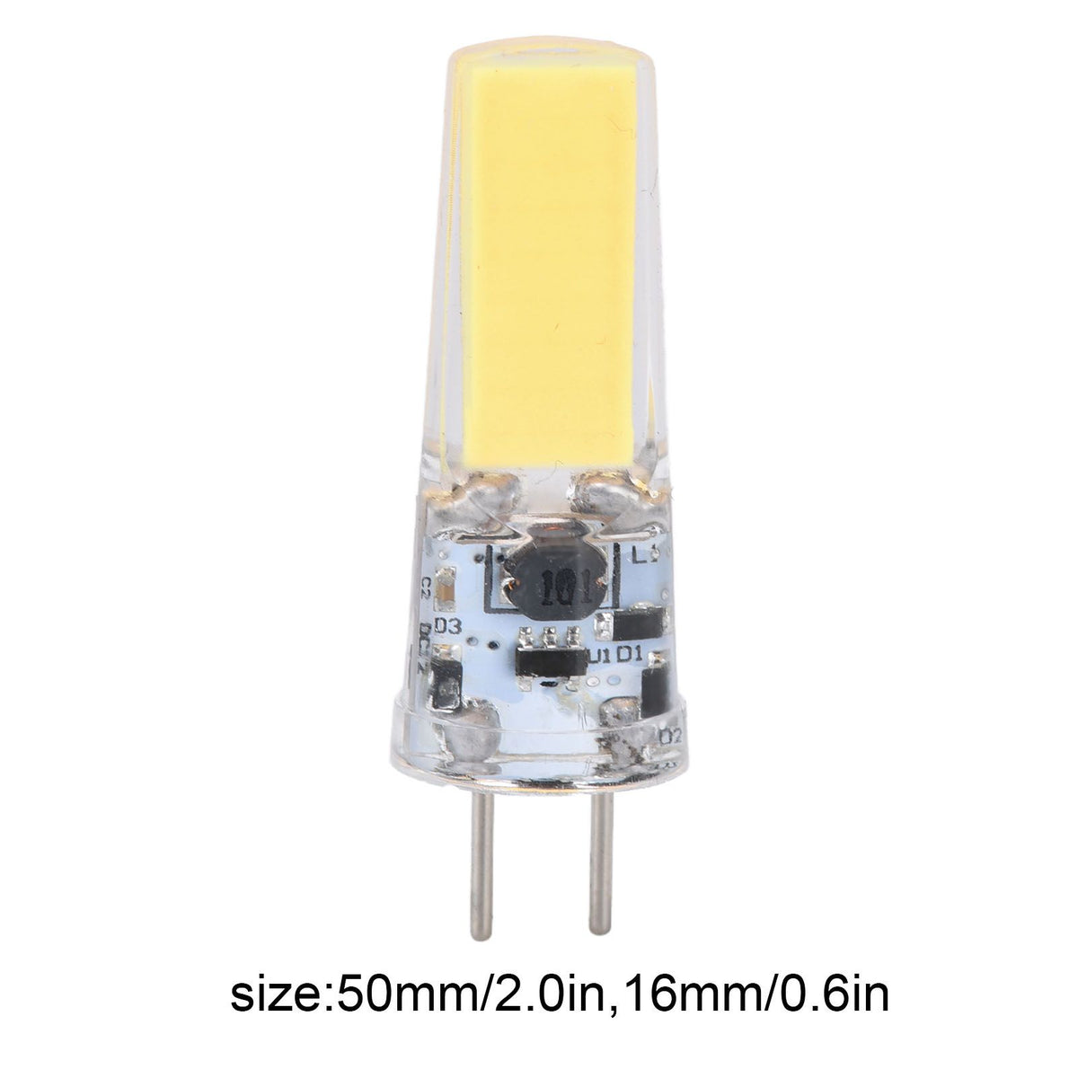 6PCS GY6.35 Bulb 5W COB Light Bulb 500lm Silicone Ceiling Lamp Bulb for Living RoomCold White