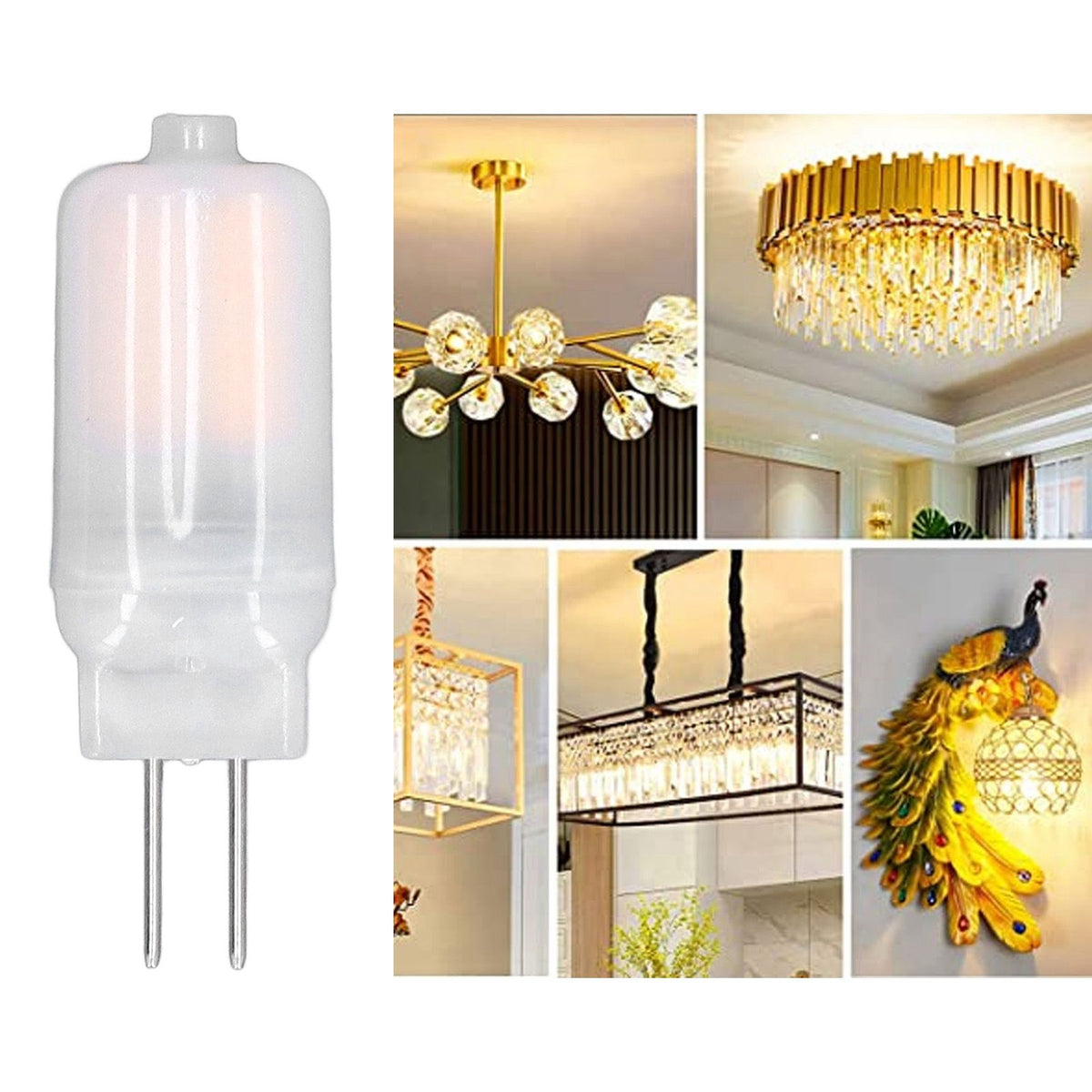 6pcs G4 LED Bulb 12V 360° Luminescence 360° Heat Dissipation Low Power Consumption General Standard Interface Bulbs 3WWarm White