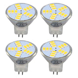 4Pcs MR11 LED Bulb 5W 500lm Bulb Replacement with 15 Beads Double Pin Base for Spotlight Landscape LampWarm White