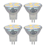 4Pcs MR11 LED Bulb 5W 500lm Bulb Replacement with 15 Beads Double Pin Base for Spotlight Landscape LampCold White