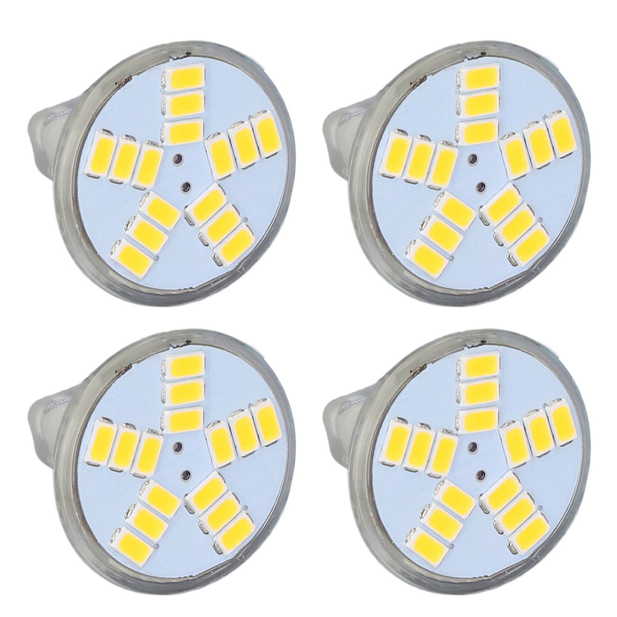 4Pcs MR11 LED Bulb 5W 500lm Bulb Replacement with 15 Beads Double Pin Base for Spotlight Landscape LampCold White