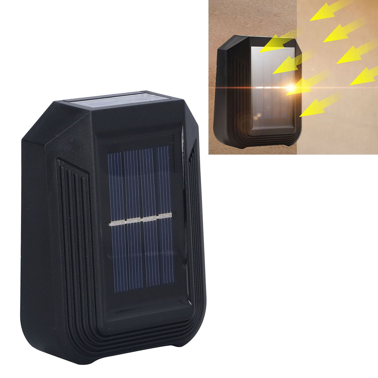 Outdoor Solar Wall Lights Outside Exterior Light Fixture 6LED IP65 Protection for Outdoor Decoration Garden CourtyardWhite Light