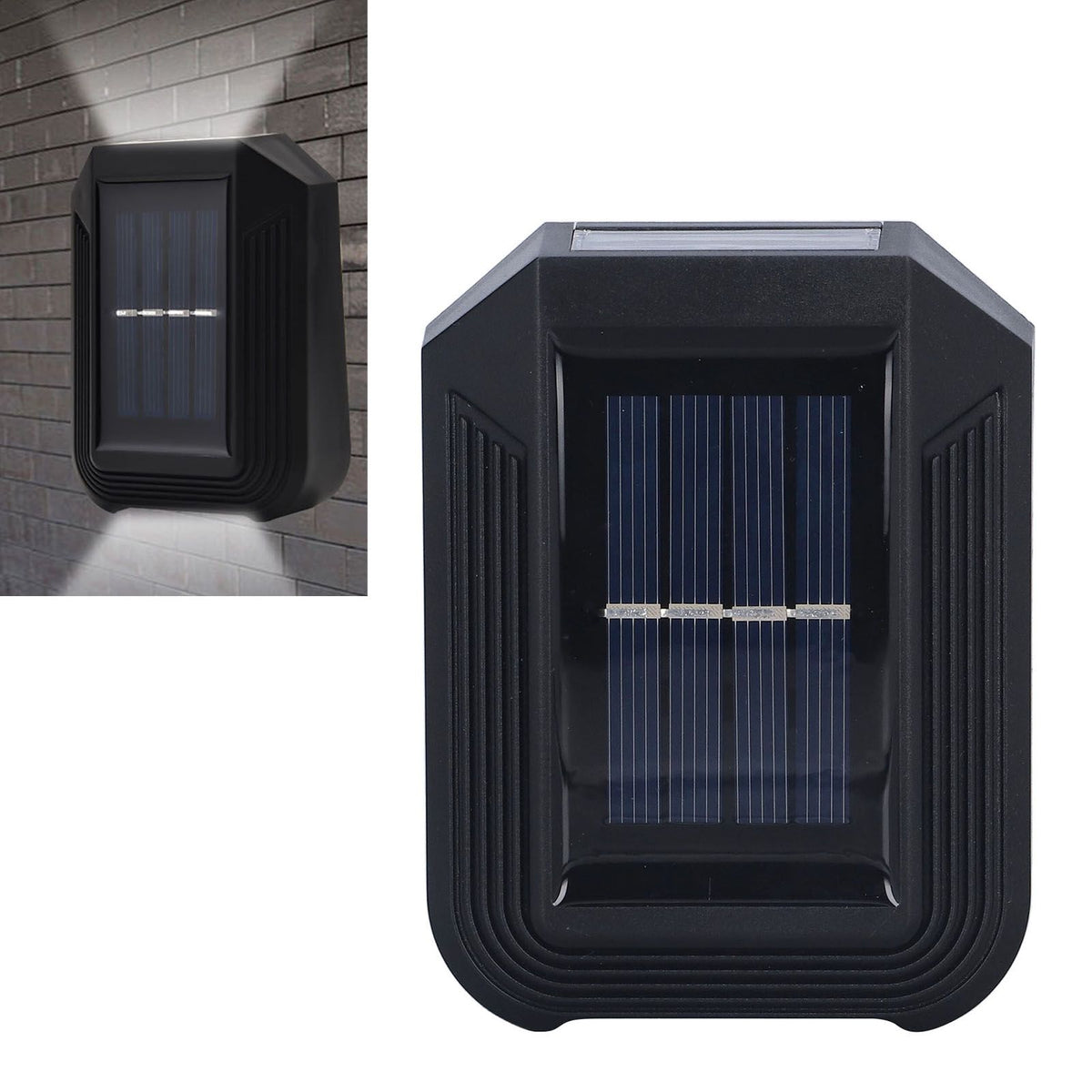Outdoor Solar Wall Lights Outside Exterior Light Fixture 6LED IP65 Protection for Outdoor Decoration Garden CourtyardWhite Light