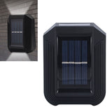 Outdoor Solar Wall Lights Outside Exterior Light Fixture 6LED IP65 Protection for Outdoor Decoration Garden CourtyardWhite Light