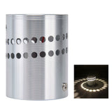 LED Aluminum Spiral Hole Wall Light Heat Resistance 3W Dimmable Spiral Lamp 90-100LM AC85‑265VPure White - Extra Image