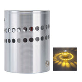 LED Aluminum Spiral Hole Wall Light Heat Resistance 3W Dimmable Spiral Lamp 90-100LM AC85‑265VWarm White - Extra Image