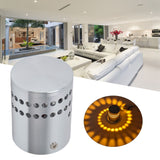 LED Aluminum Spiral Hole Wall Light Corrosion Resistance 3W Dimmable Spiral Lamp for Porch Living RoomYellow - Extra Image