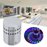 LED Spiral Hole Wall Lamp RGB Ceiling Light Surface Mount 3W AC85‑265V for Hallway Bedside Bar Decoration - Extra Image