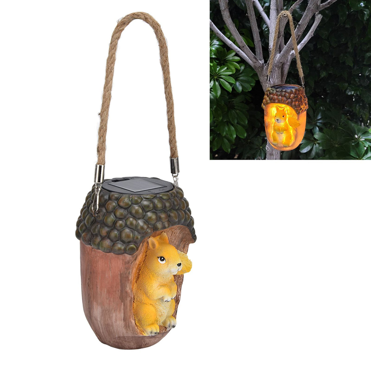 Solar Squirrel Stake Lights Outdoor IP67 Waterproof Squirrel Decorative Lights for Patio Yard Flowerbed Pathway