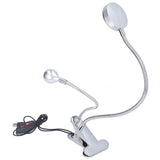 Clip Desk Lamp 10 Gear Adjustable LED Double Head Gooseneck Table Lamp Reading Lamp for Bedroom