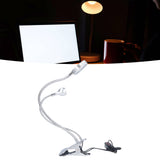 Clip Desk Lamp 10 Gear Adjustable LED Double Head Gooseneck Table Lamp Reading Lamp for Bedroom - Extra Image