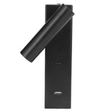 Wall Mounted Reading Light Minimalist Fashion LED Wall Lamp with Switch USB Port for Indoor Bedroom 100‑240V - Top-Down View