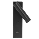 Wall Mounted Reading Light Minimalist Fashion LED Wall Lamp with Switch USB Port for Indoor Bedroom 100‑240V - Low Angle