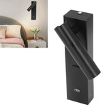 Wall Mounted Reading Light Minimalist Fashion LED Wall Lamp with Switch USB Port for Indoor Bedroom 100‑240V - Extra Image