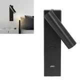 Wall Mounted Reading Light Minimalist Fashion LED Wall Lamp with Switch USB Port for Indoor Bedroom 100‑240V - Extra Image
