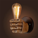 Wall Light Decoration Holder Novelty Fist Shape Wall Lamp Holder Wall Art Decoration for Bar Restaurant Cafe Left Hand
