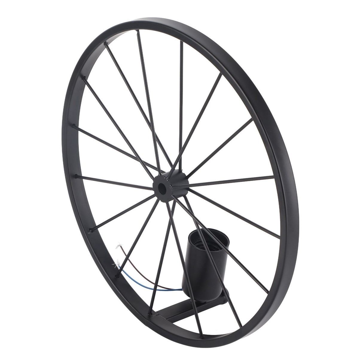 Wall Lamp Decorative Wheel Light Retro Industrial Style Iron for Balcony Corridor Black