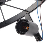 Wall Lamp Decorative Wheel Light Retro Industrial Style Iron for Balcony Corridor Black
