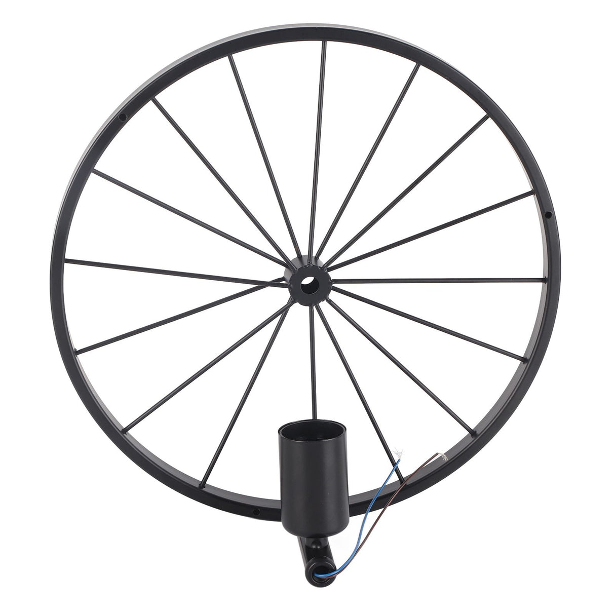 Wall Lamp Decorative Wheel Light Retro Industrial Style Iron for Balcony Corridor Black