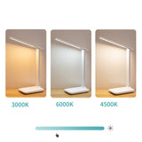 Table Lamp Eye Protection Touch Dimming Plug In 180 Degree Flip Folding Stand Design LED Learning Desk Lamp - Side View