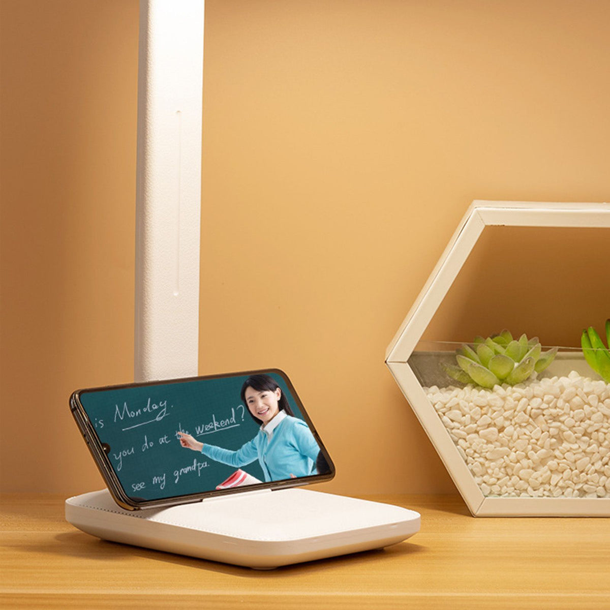 Table Lamp Eye Protection Touch Dimming Plug In 180 Degree Flip Folding Stand Design LED Learning Desk Lamp