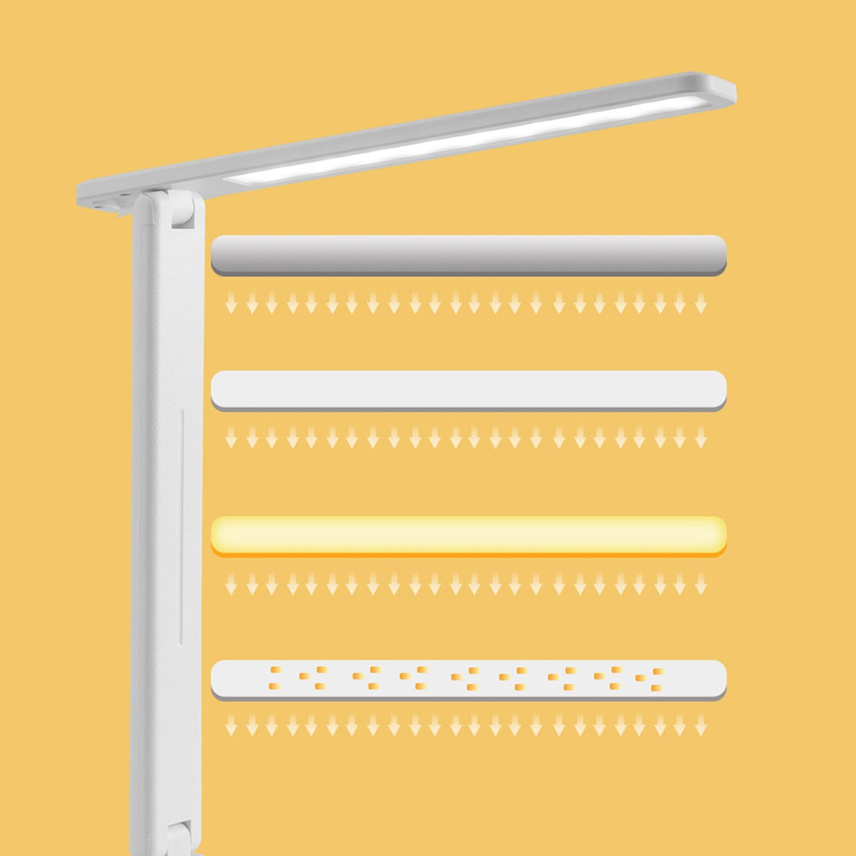 Table Lamp Eye Protection Touch Dimming Charging 180 Degree Flip Folding Stand Design LED Learning Desk Lamp Rechargeable Version