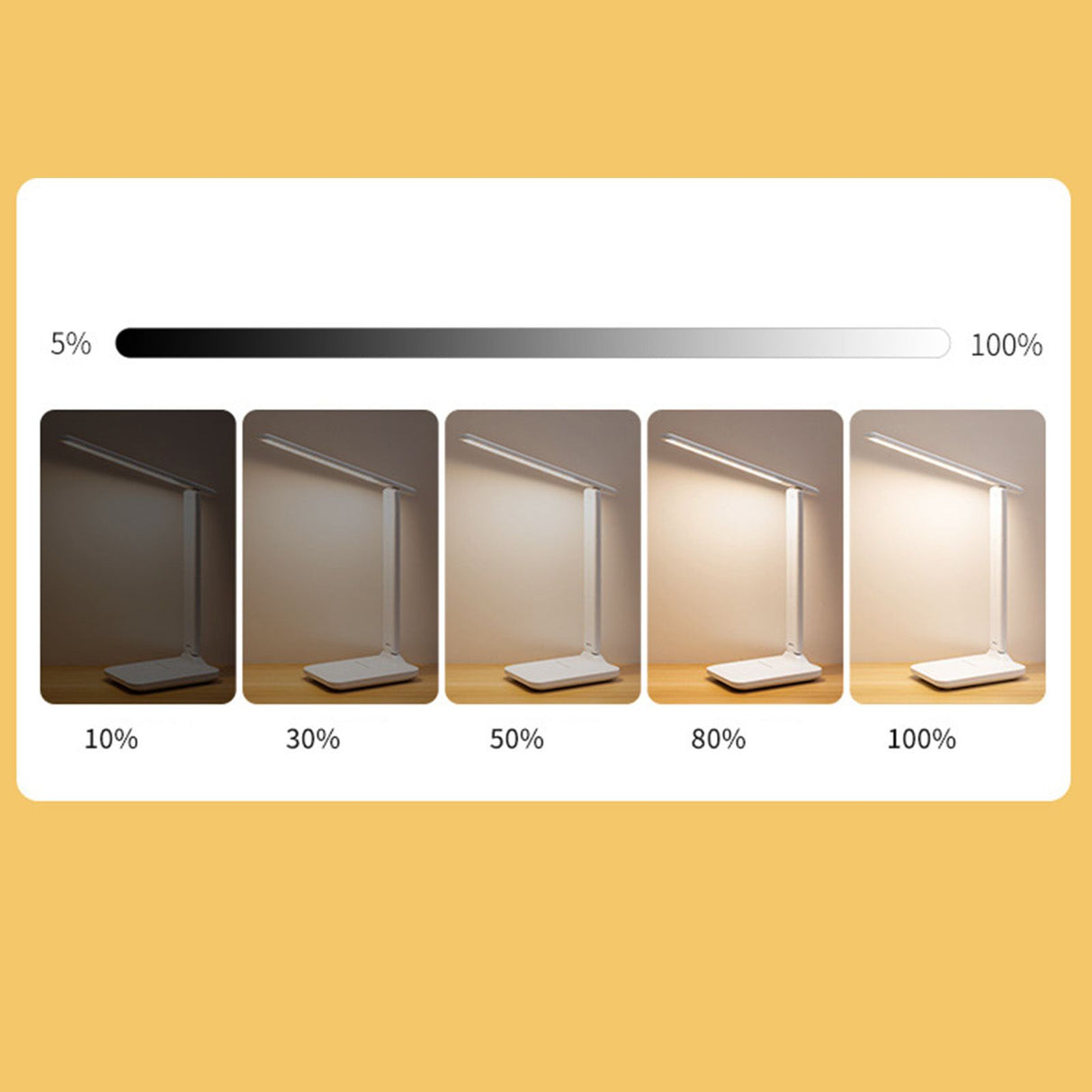 Table Lamp Eye Protection Touch Dimming Charging 180 Degree Flip Folding Stand Design LED Learning Desk Lamp Rechargeable Version