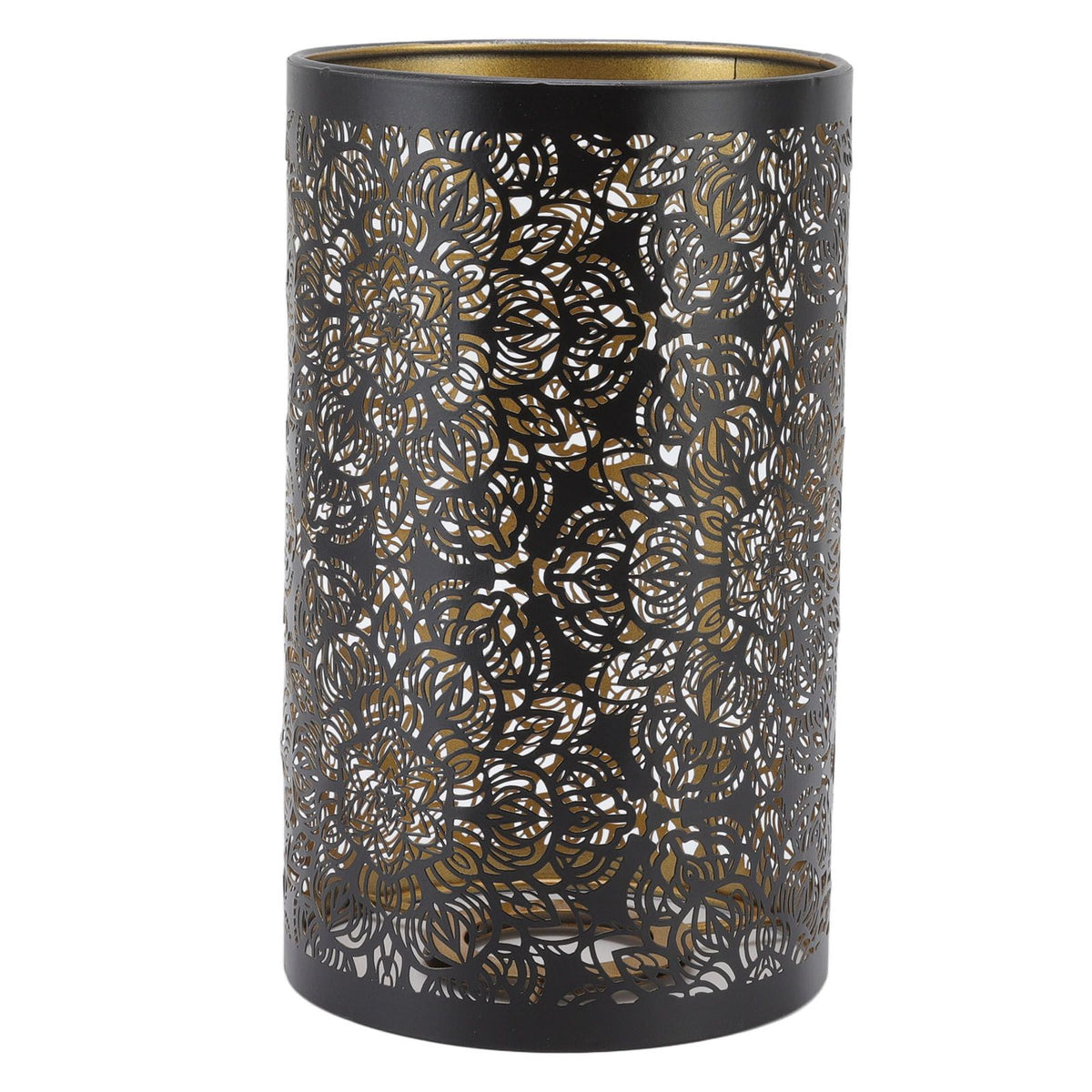 Lamp Shade Hollow Carving Metal Cylindrical Circular Pattern E27 E26 Detachable Decorative Nightstand Table Lamp Shade