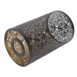 Lamp Shade Hollow Carving Metal Cylindrical Circular Pattern E27 E26 Detachable Decorative Nightstand Table Lamp Shade