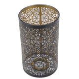 Lamp Shade Hollow Carving Metal Cylindrical Circular Pattern E27 E26 Detachable Decorative Nightstand Table Lamp Shade - Extra Image