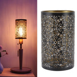 Lamp Shade Hollow Carving Metal Cylindrical Circular Pattern E27 E26 Detachable Decorative Nightstand Table Lamp Shade