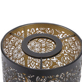 Lamp Shade Hollow Carving Metal Cylindrical Circular Pattern E27 E26 Detachable Decorative Nightstand Table Lamp Shade - Extra Image